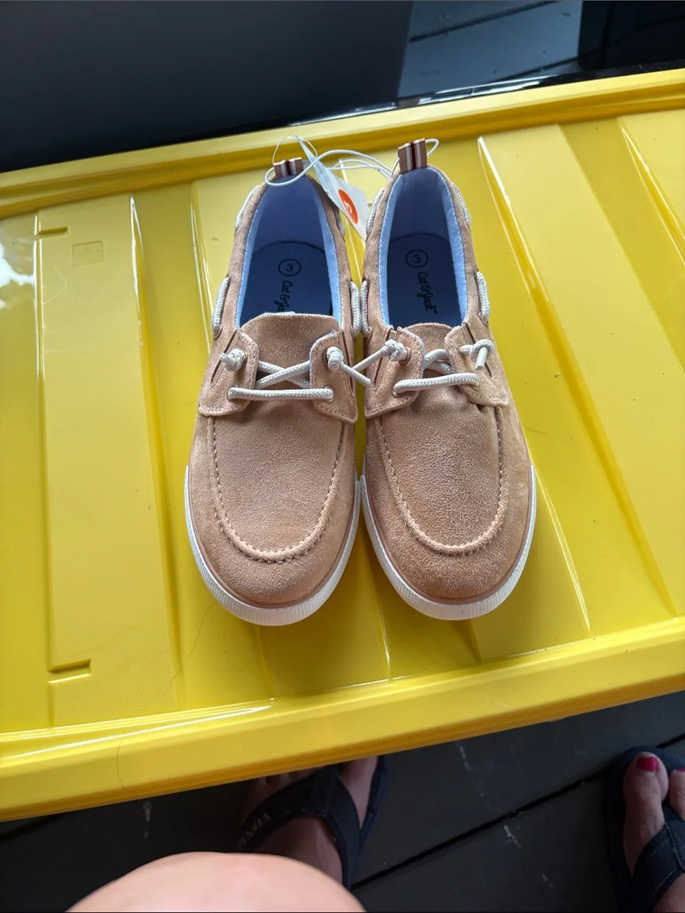 Cat & Jack Boys/Toddlers Tan Suede Boat Shoes